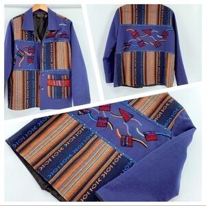 JULIA KIM Art to Wear Patchwork Jacket 100% Cotton